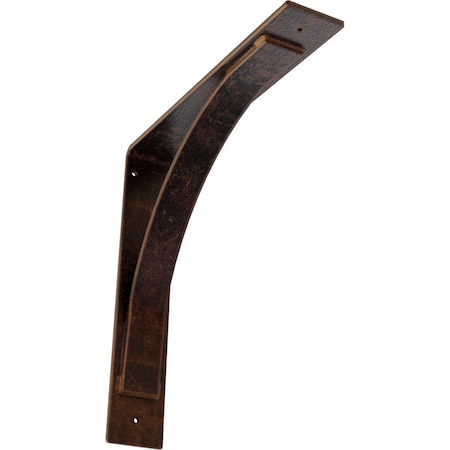 Ekena Millwork Morris Steel Bracket, Antiqued Copper 3"W x 16"D x 16"H BKTM03X16X16MOACO